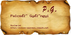 Palcsó Gyöngyi névjegykártya