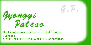 gyongyi palcso business card